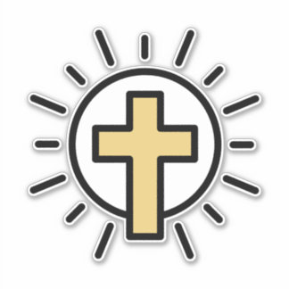 Sticker Croix chrétienne simple
