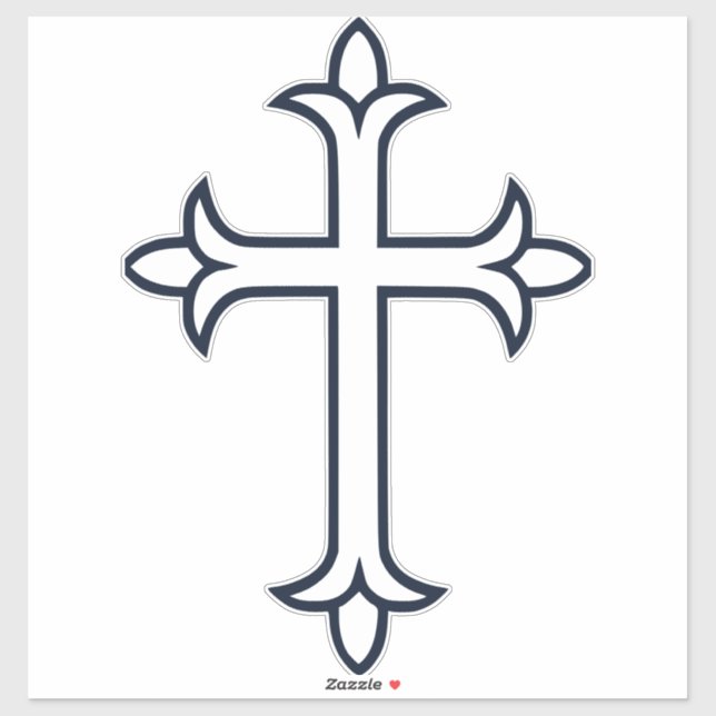 Sticker Croix chrétienne typique (Feuille)