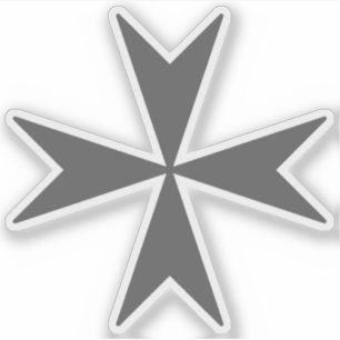 Sticker Croix de Malte (gris)