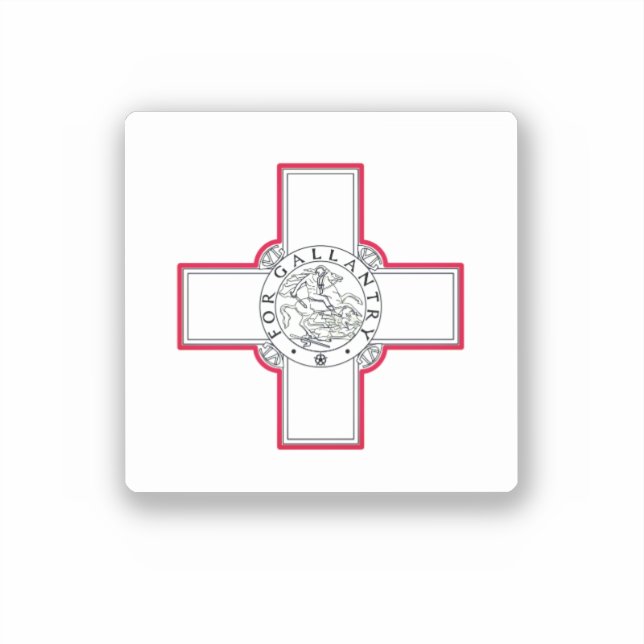 Sticker Croix du drapeau de Malte (Recto)