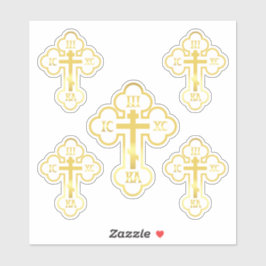 Sticker Croix orthodoxe Gold NIKA