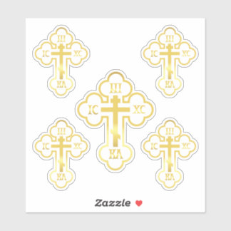 Sticker Croix orthodoxe Gold NIKA