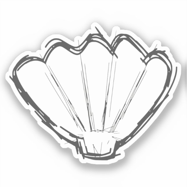 Sticker Croquis de coquillage (Recto)