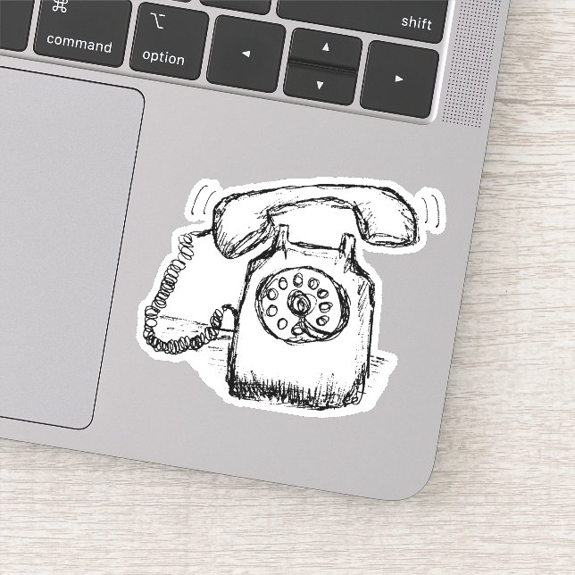 Sticker Croquis de téléphone sonore (Détail)