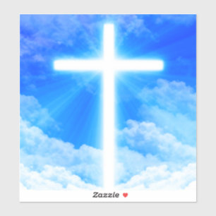 Sticker Cross of Light Jesus Christ Customizable Christian