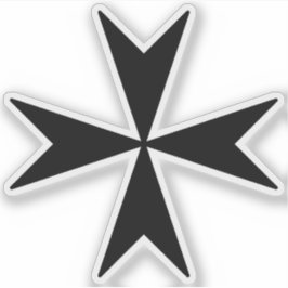 Sticker Cross Of Malta (black)