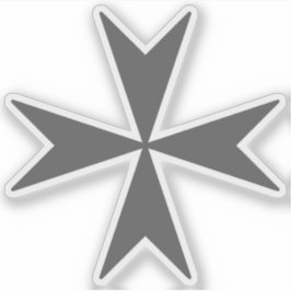 Sticker Cross Of Malta (grey)