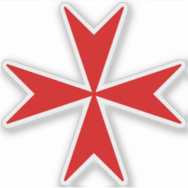 Sticker Cross Of Malta (red)