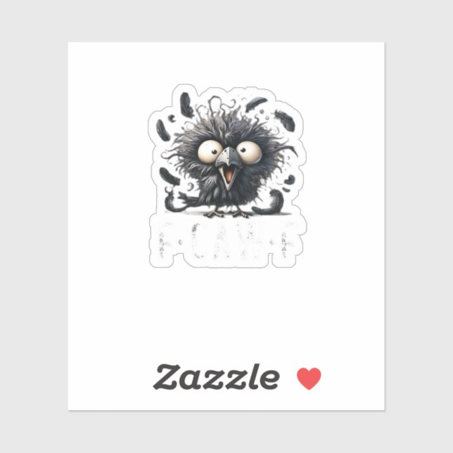 Sticker Crow F-Caw-F (Feuille)