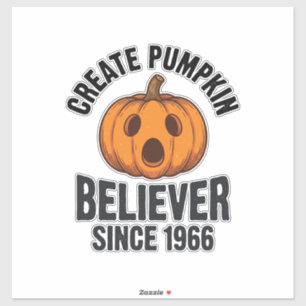 Sticker Croyant à la citrouille depuis 1966 Halloween vint