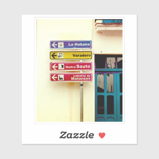 Sticker Cuban Street Signs (Feuille)