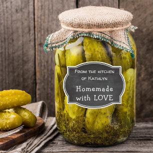 Sticker Cuisine en tableau noir NAME Maison faite avec amo