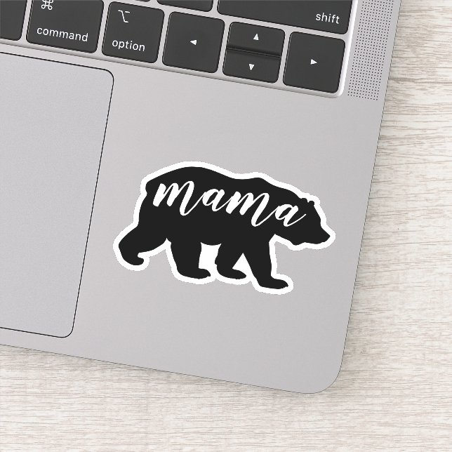 Sticker Cuisine moderne Noir & Blanc Mama Ours (Détail)