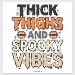 Sticker Cuisses Épaisses et Vibes Sombres Design Halloween