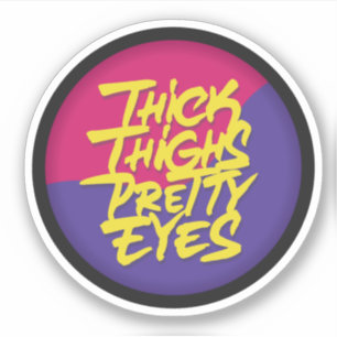 Sticker Cuisses épaisses Jolies Yeux
