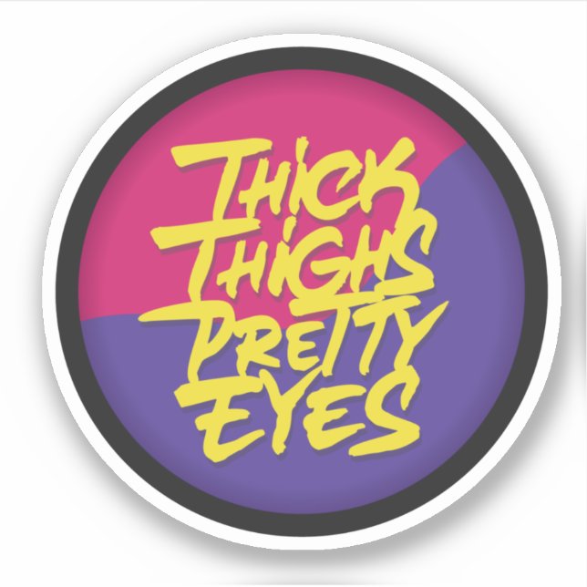 Sticker Cuisses épaisses Jolies Yeux (Devant)