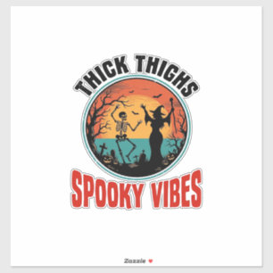 Sticker Cuisses Épaisses Vibes Sombres Design Halloween Vi