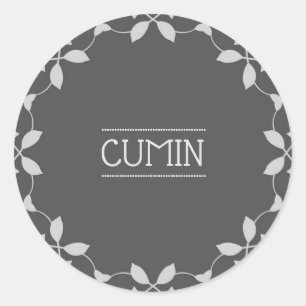 Sticker Cumin Spice Jar Étiquettes