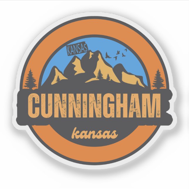 Sticker Cunningham, Kansas (Devant)