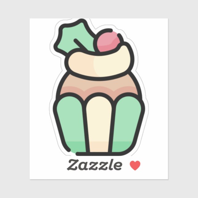 Sticker cupcake (Feuille)