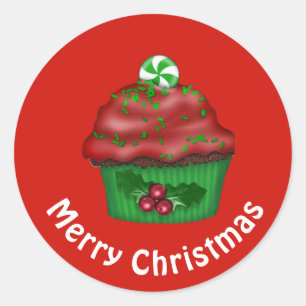 Sticker Cupcake de Noël
