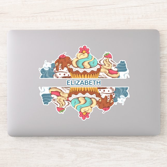 Sticker Cupcakes Style Rétro Sweet Dessert (Ordinateur)