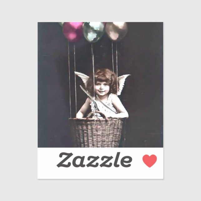 Sticker Cupid vintage (Feuille)