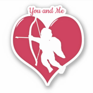 Sticker Cupidon Amour Saint-Valentin