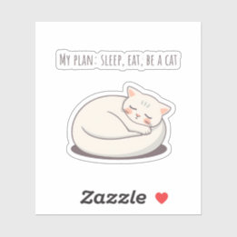 Sticker Curled Up Cat