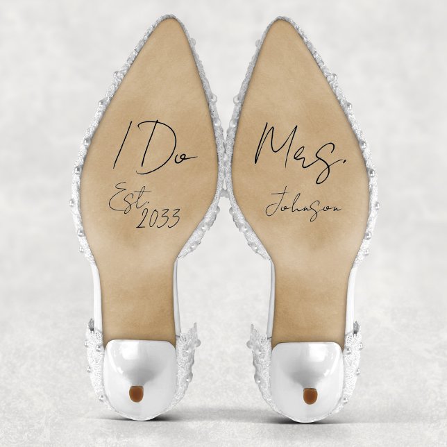 Sticker Custom I Do Mme Bride Mariage Chaussures Décal Vin (Custom I Do Mrs Bride Wedding Shoes Decal Vinyl
)