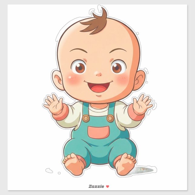 Sticker Cute Baby Boy (Feuille)