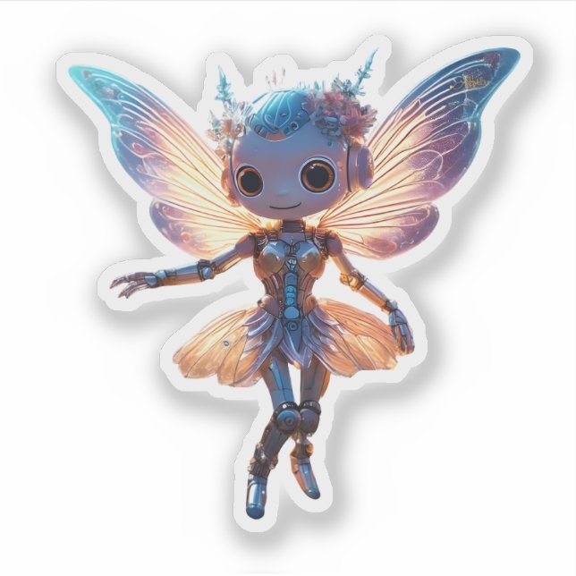 Sticker Cute Ballerina Dancing Robot Pixie (Devant)