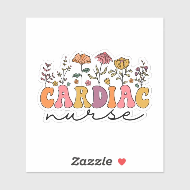Sticker Cute Cardiac Nurse (Feuille)
