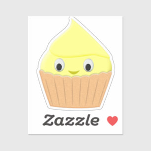 Sticker Cute Cartoon Citron Cupcake