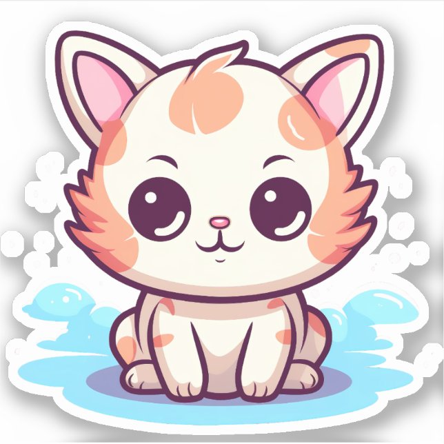 Sticker Cute chat (Devant)