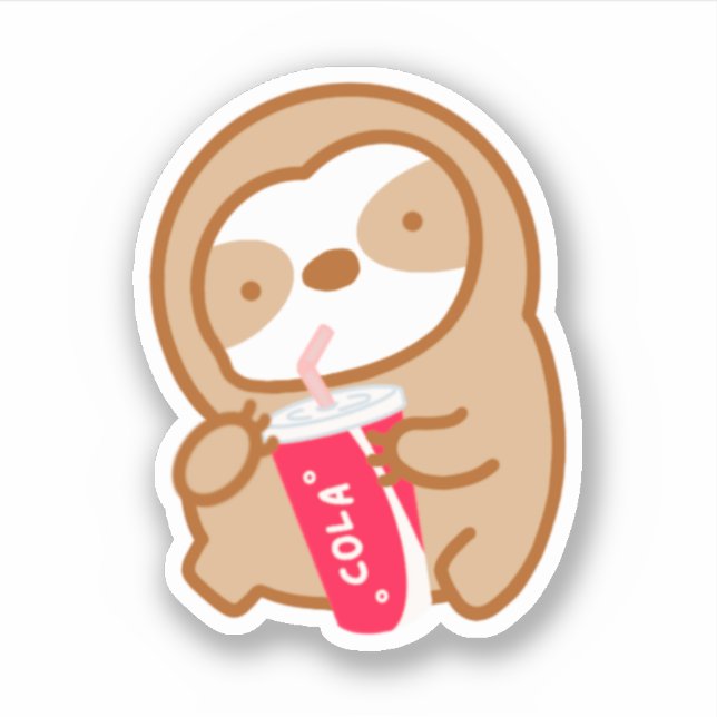 Sticker Cute Cola Soda Sloth (Devant)