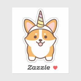 Sticker Cute Corgicorn