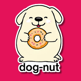 Sticker Cute Dog-Nut étanche