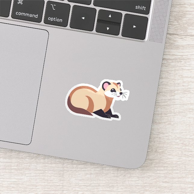 Sticker Cute Ferret (Détail)