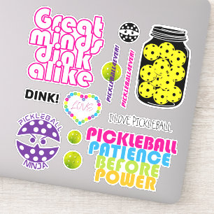 Sticker Cute feuille autocollante de pickleball 007, grand