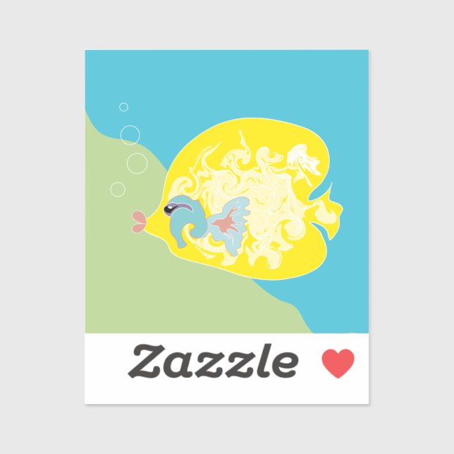 Sticker Cute Fish (Feuille)