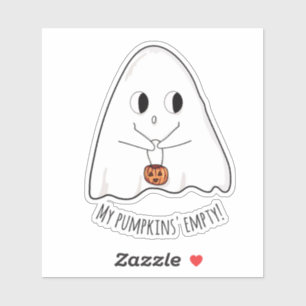 Sticker Cute Funny Kawaii Halloween Ghost Custom Cut Vinyl