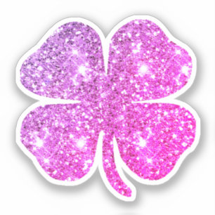 Sticker Cute Glam Girl Hot rose Parties scintillant Lucky 