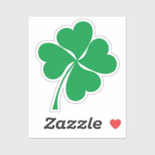 Sticker Cute Green Lucky 4 coeur feuille Clover shamrock