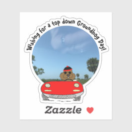 Sticker Cute Groundhog en convertible