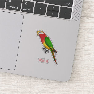 Sticker Cute happy parrot