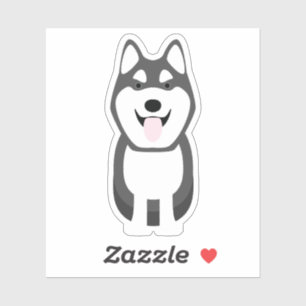 Sticker Cute Husky Chien Chien Chien Chiot Pet Animal Kiss