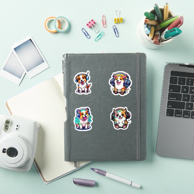 Sticker Cute Kawaii Chipies Portes Casque Pack (Couverture iPad)