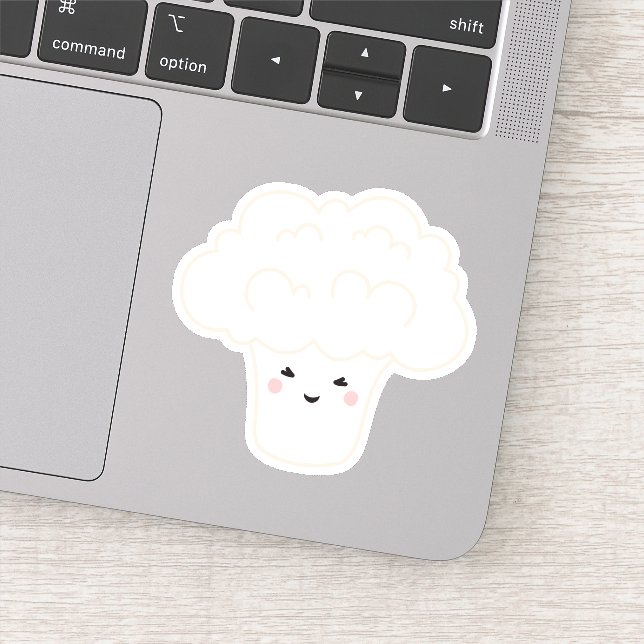 Sticker Cute kawaii chou-fleur caricature personnage autoc (Détail)