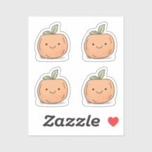 Cute Kawaii Citrouille d'aquarelle orange